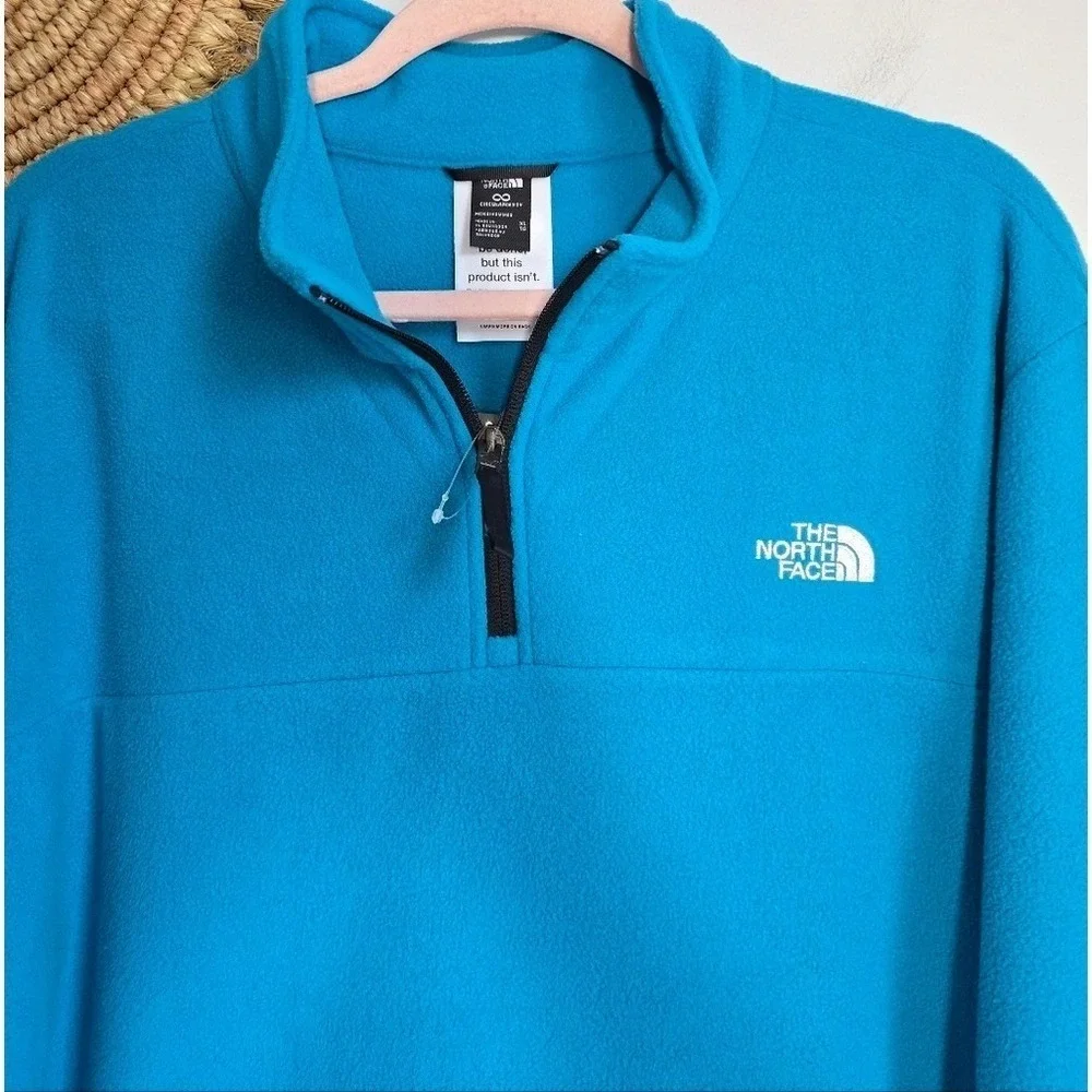 The North Face New Mens Anchor 1/4 Zip Fleece Pullover Blue SZ XL Gorpcore